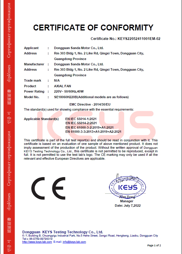 CE Certificate